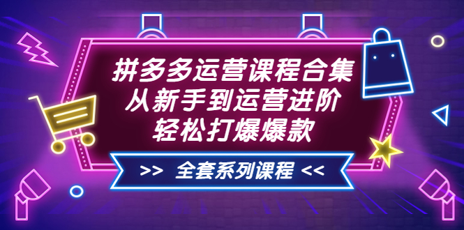 【副业项目3861期】拼多多运营课程合集：从新手到运营进阶，拼多多新手开店教程视频-小白副业网