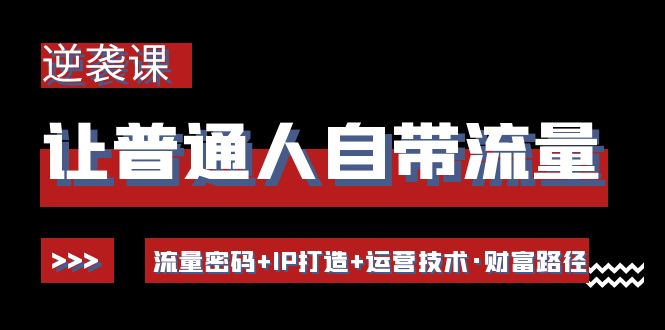 【副业项目4534期】让普通人自带流量的逆袭课：流量密码+IP打造+运营技术·财富路径-小白副业网
