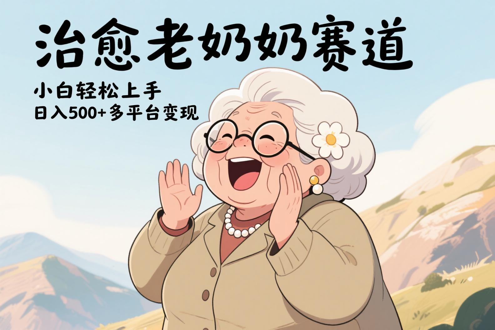 视频号治愈老奶奶赛道，小白轻松上手，日入500+多平台变现-小白副业网