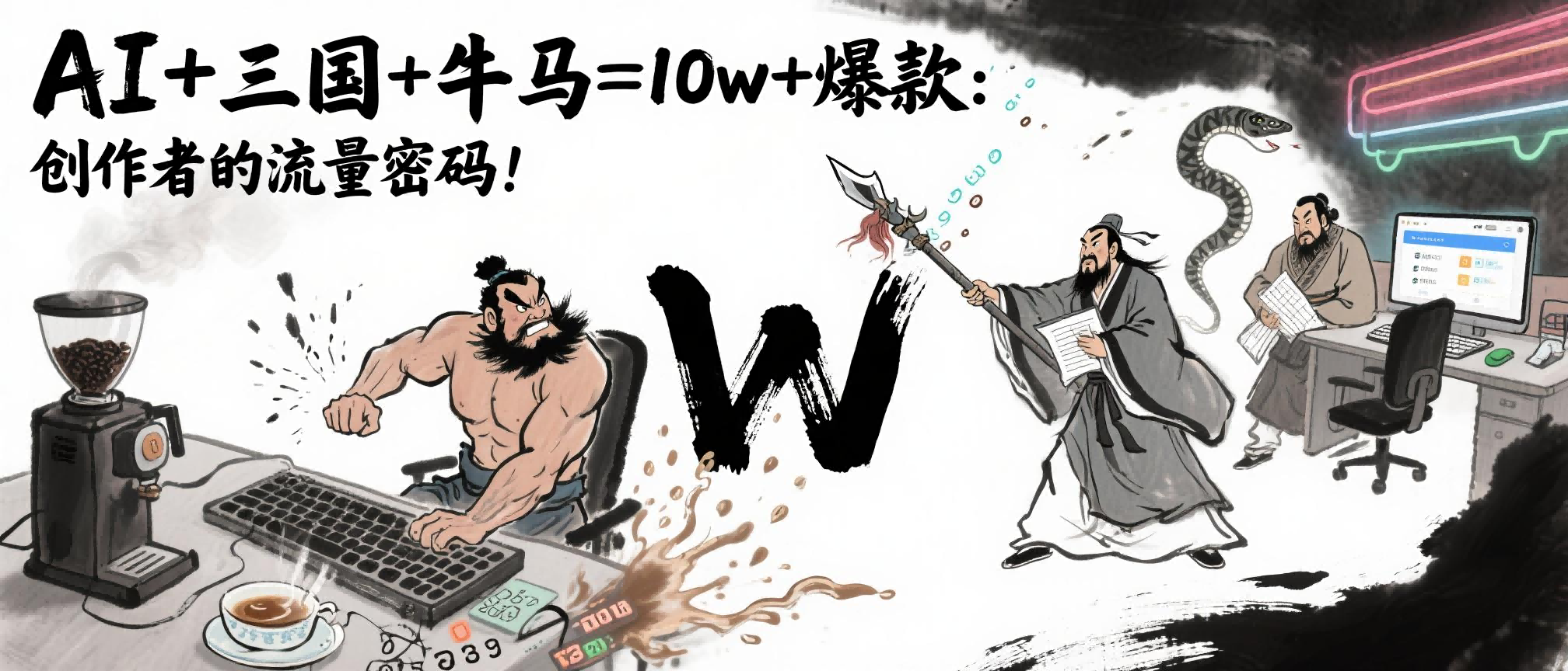 AI+三国+牛马=10w+爆款：创作者的流量密码！-小白副业网